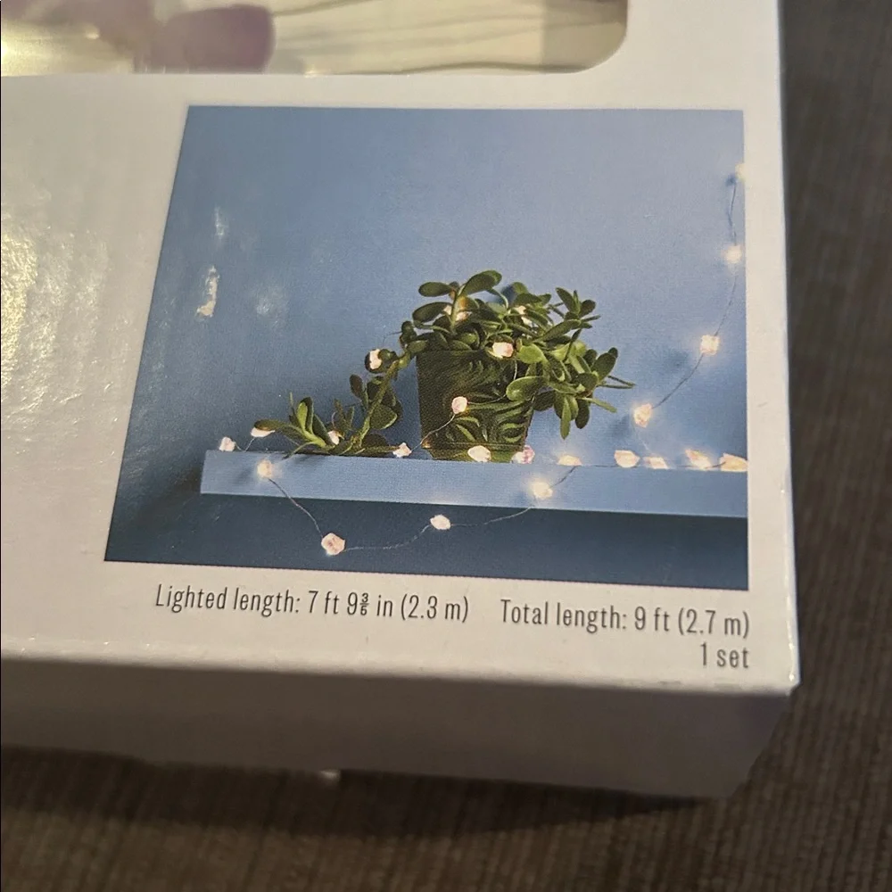 ROOM ESSENTIALS LED Amethyst Fairy Lights NEW (Battery operated, not included!)